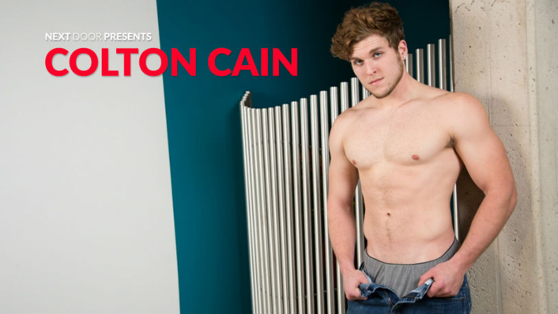 Colton Cane shows off his chiseled body as he works himself up at Next Door Studios