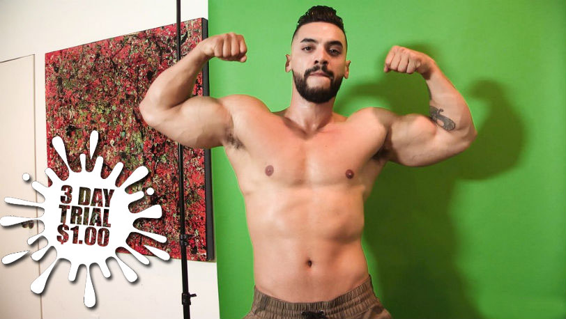 Muscle hunk Arad Winwin is amazing as always in this hot solo for Maskurbate