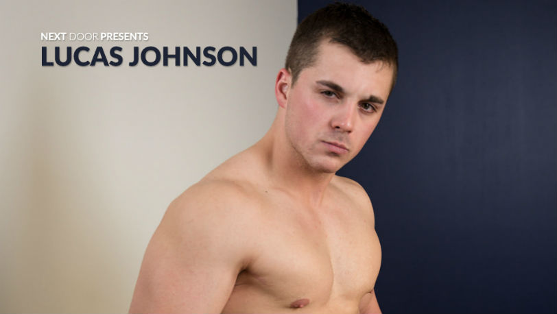 Lucas Johnson seduces the camera with his words and body at Next Door Studios
