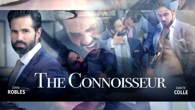 Well-suited Dani Robles and Dante Colle in “The Connoisseur” from Men at Play