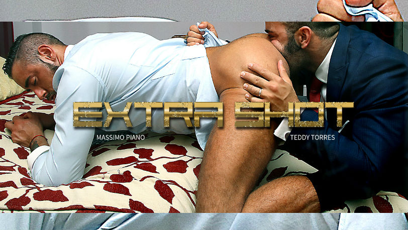 Hot hunks Massimo Piano and Teddy Torres in “Extra Shot” from Men at Play
