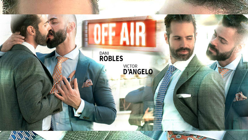 Suited hunk Victor D’Angelo plows Dani Robles in “Off Air” from Men at Play